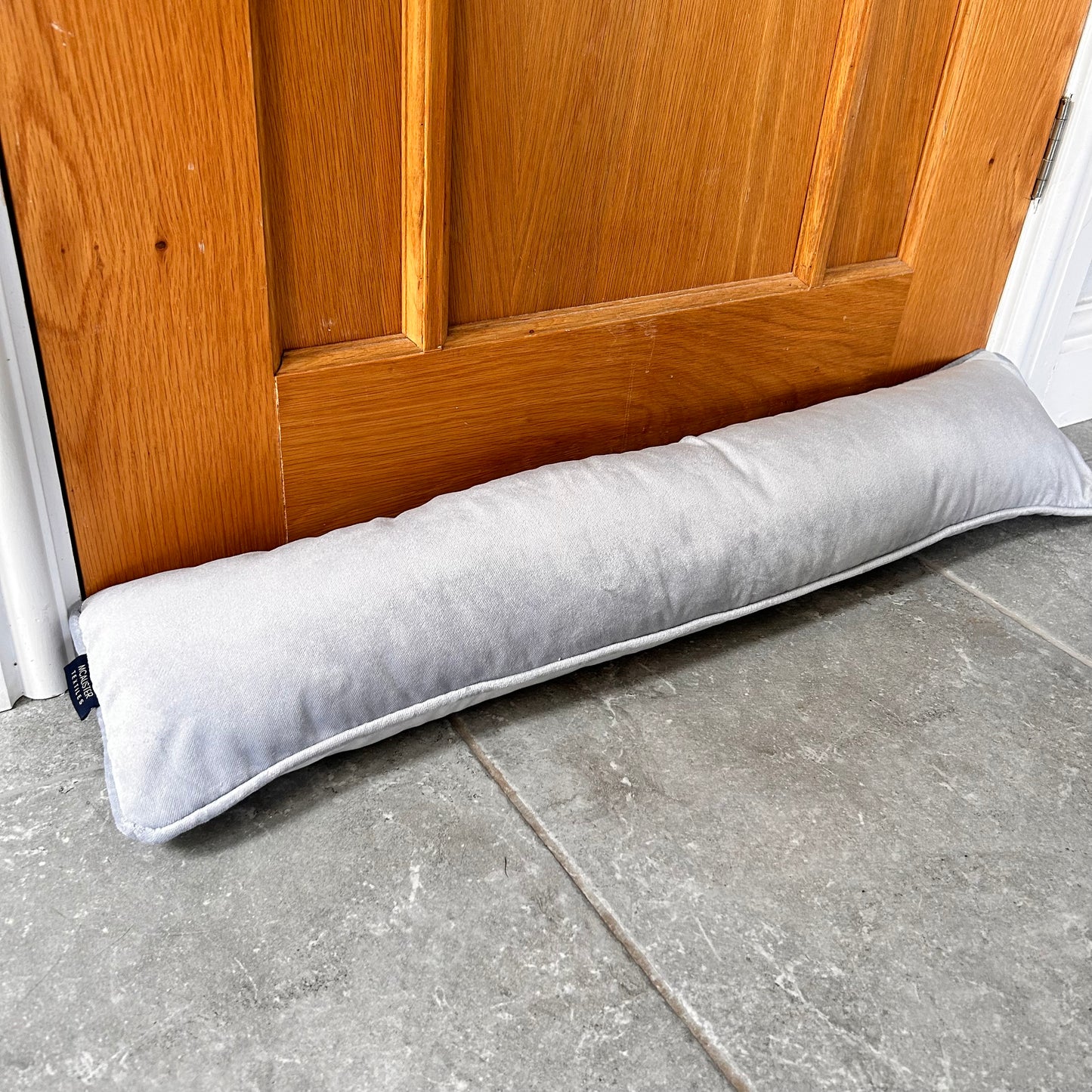 Matt Velvet Draught Excluder - Dove Grey