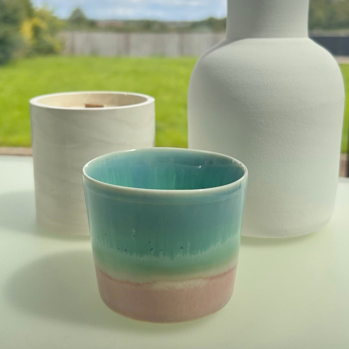 Small Planter Pot - Blue/Mint/Pink