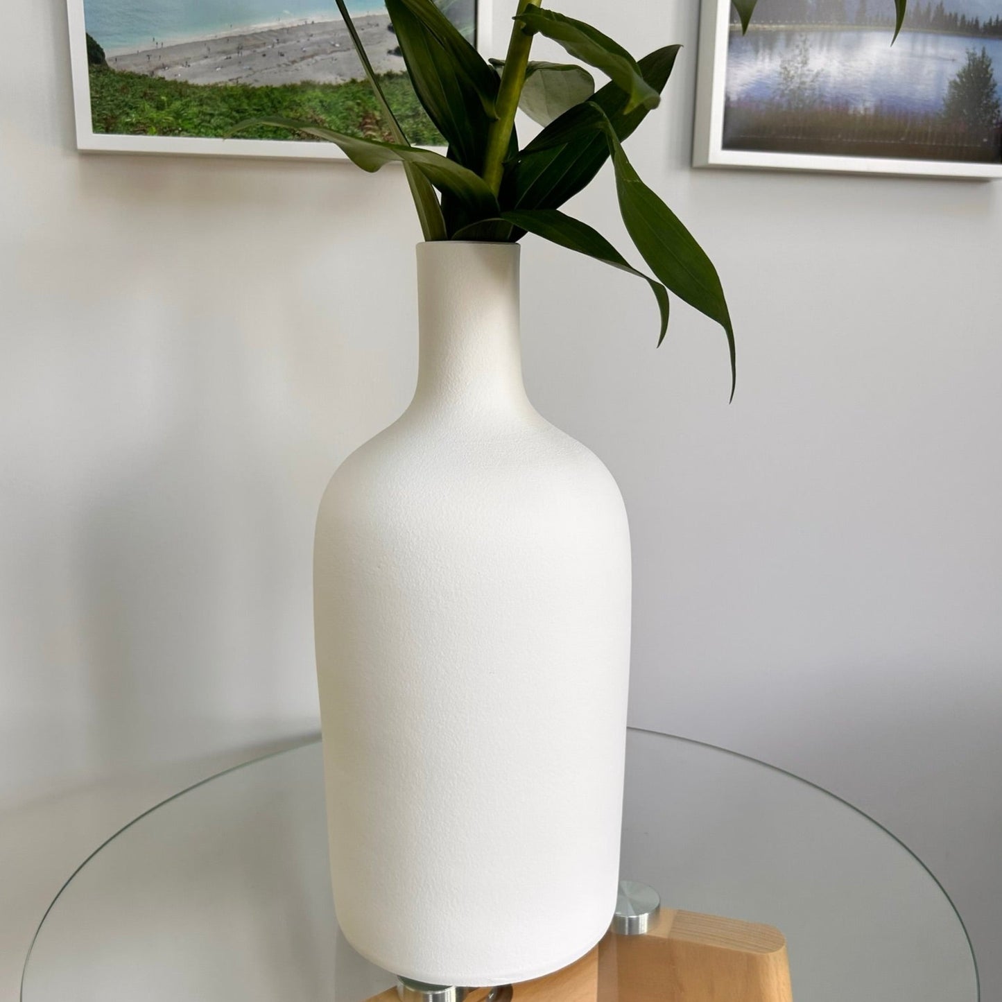 Tall Handmade Ceramic Vase - White