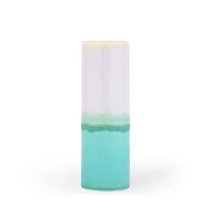 Hand Cast Cylinder Vase - Turquoise & Lilac