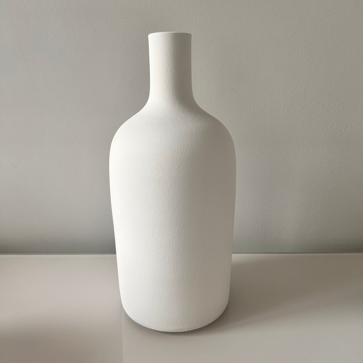 Tall Handmade Ceramic Vase - White