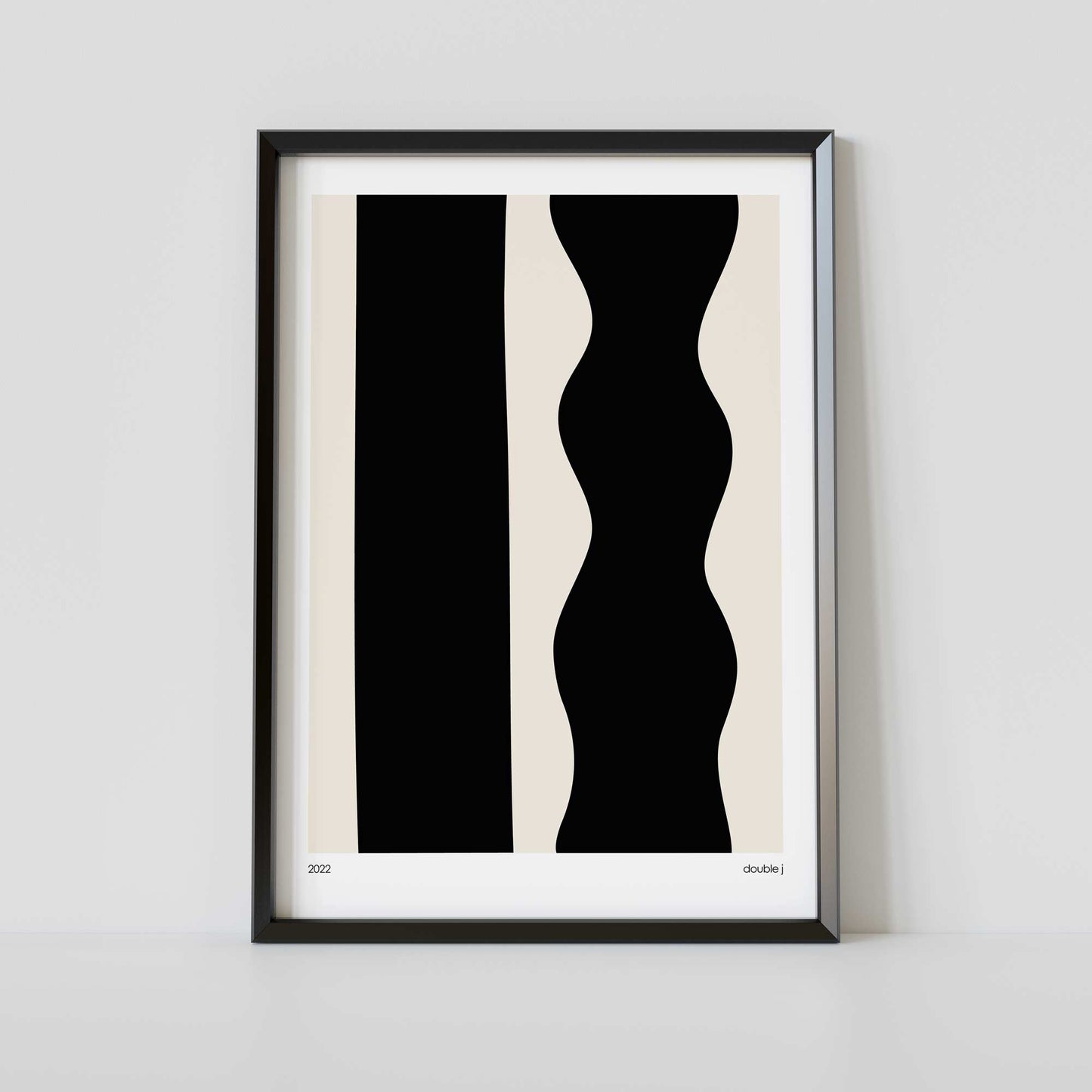 Abstract Wall Art Print - Black